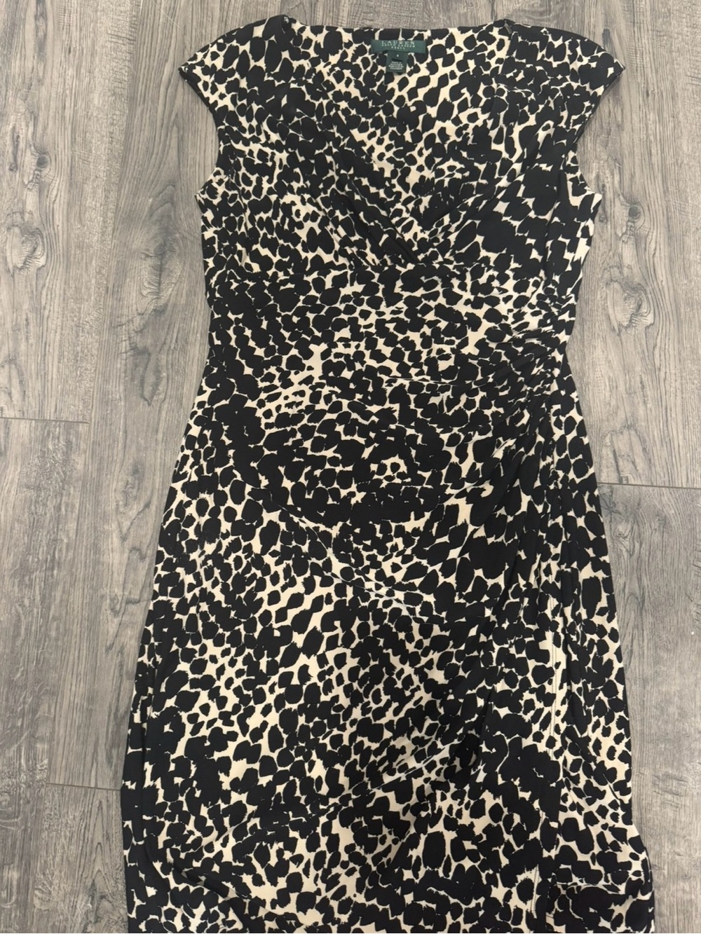 lauren ralph lauren animal print jersey dress